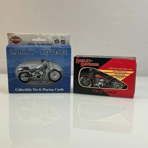 Harley Davidson Collectible Tin & Play Cards Limited Edition - 4 Decks - SEALED